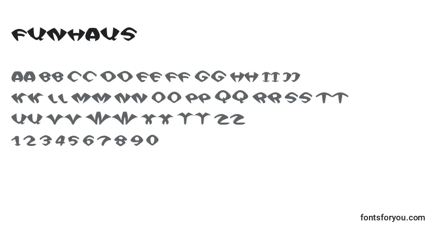 Funhaus Font – alphabet, numbers, special characters