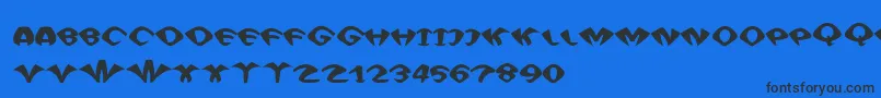 Funhaus Font – Black Fonts on Blue Background