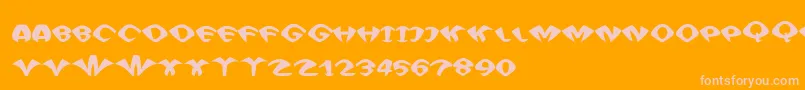 Funhaus Font – Pink Fonts on Orange Background
