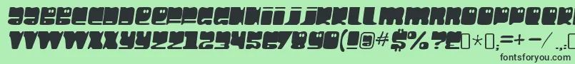 HellolarryRegular Font – Black Fonts on Green Background