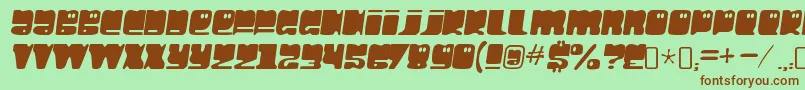 HellolarryRegular Font – Brown Fonts on Green Background