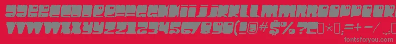 Fonte HellolarryRegular – fontes cinzas em um fundo vermelho