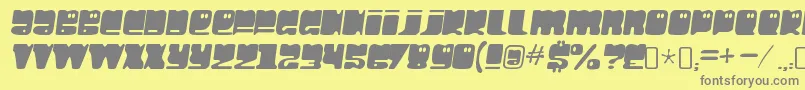 フォントHellolarryRegular – 黄色の背景に灰色の文字