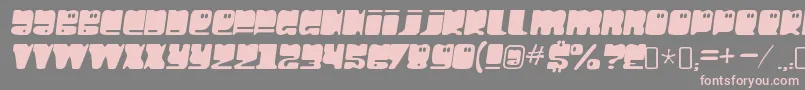 HellolarryRegular-Schriftart – Rosa Schriften auf grauem Hintergrund