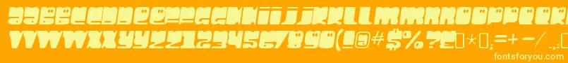 HellolarryRegular Font – Yellow Fonts on Orange Background