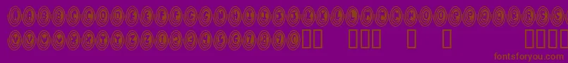 Spiralodellic Font – Brown Fonts on Purple Background