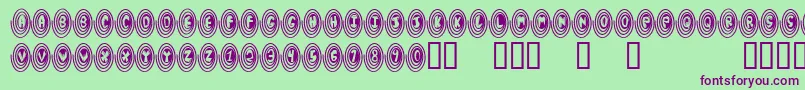 Spiralodellic Font – Purple Fonts on Green Background