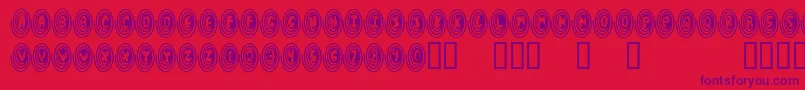 Spiralodellic Font – Purple Fonts on Red Background