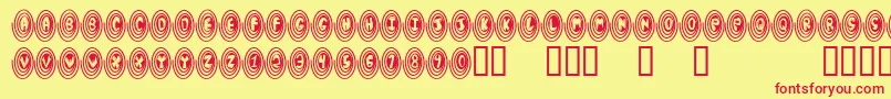 Spiralodellic Font – Red Fonts on Yellow Background