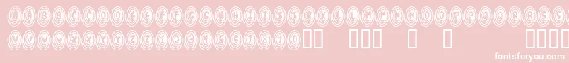 Spiralodellic Font – White Fonts on Pink Background