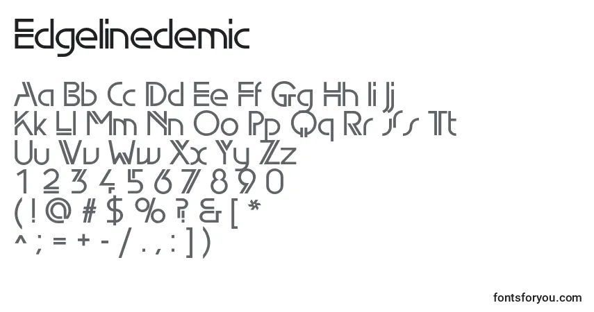 Schriftart Edgelinedemic – Alphabet, Zahlen, spezielle Symbole