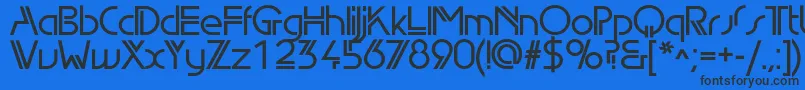 Edgelinedemic Font – Black Fonts on Blue Background