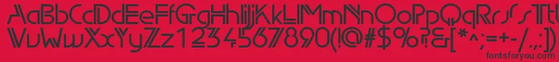 Edgelinedemic Font – Black Fonts on Red Background