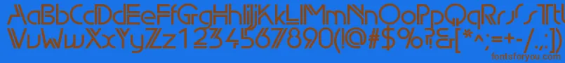 Edgelinedemic Font – Brown Fonts on Blue Background