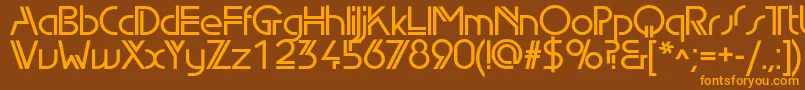 Edgelinedemic Font – Orange Fonts on Brown Background
