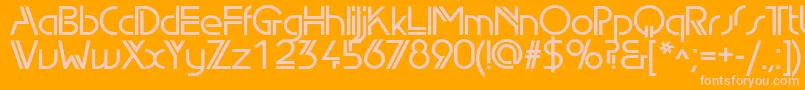 Edgelinedemic Font – Pink Fonts on Orange Background