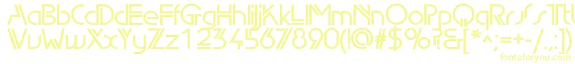 Edgelinedemic Font – Yellow Fonts on White Background