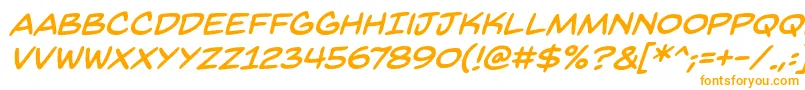 BackissuesbbItal Font – Orange Fonts on White Background