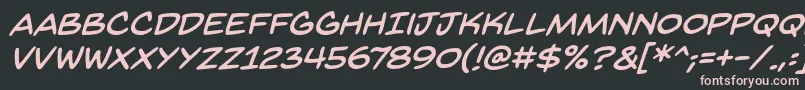 BackissuesbbItal Font – Pink Fonts on Black Background