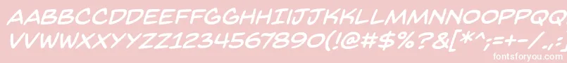 BackissuesbbItal Font – White Fonts on Pink Background