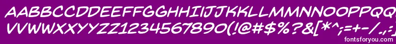 BackissuesbbItal Font – White Fonts on Purple Background