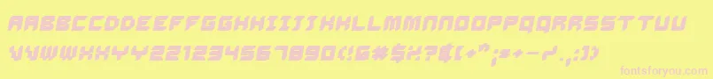 Dalibo-Schriftart – Rosa Schriften auf gelbem Hintergrund