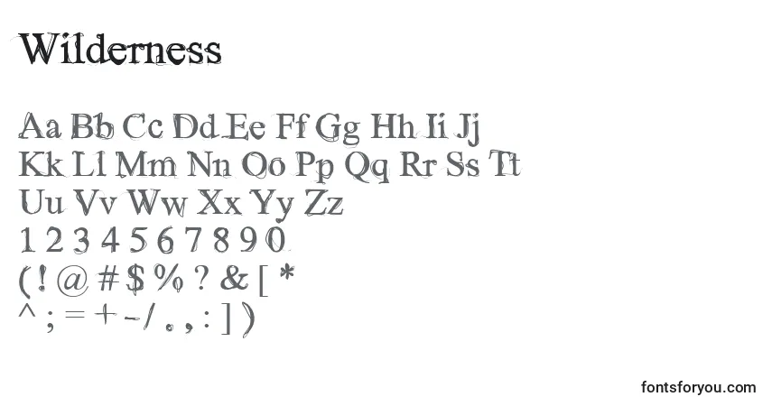 Wilderness Font – alphabet, numbers, special characters