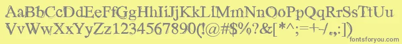 More about Wilderness Font Wilderness Font – Gray Fonts on Yellow Background