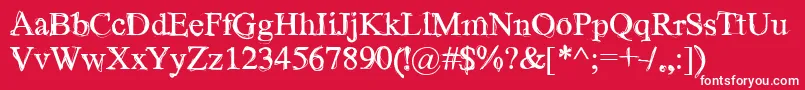 Wilderness Font – White Fonts on Red Background