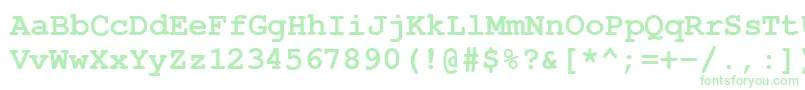 CourierPsBold Font – Green Fonts on White Background