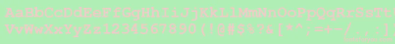 CourierPsBold Font – Pink Fonts on Green Background