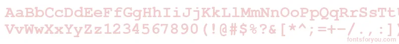 CourierPsBold Font – Pink Fonts on White Background