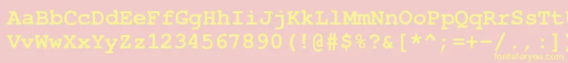 CourierPsBold Font – Yellow Fonts on Pink Background