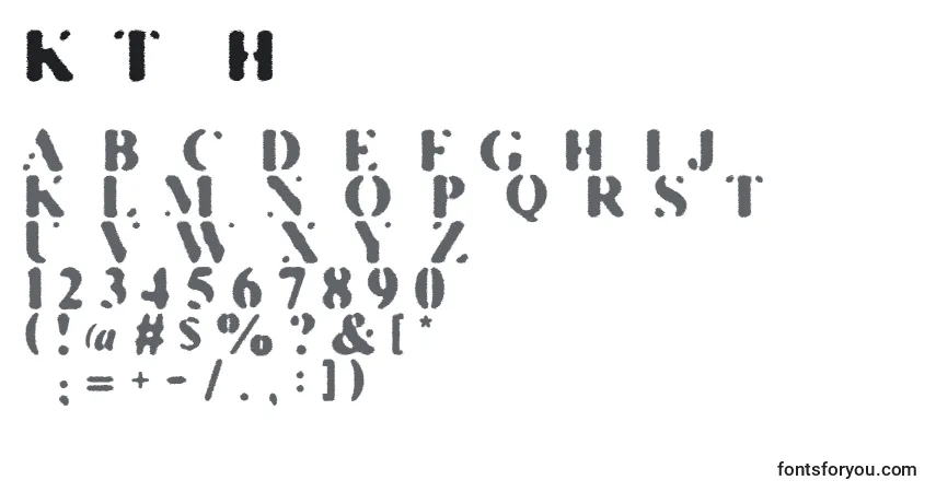 KillTheHippiesフォント–アルファベット、数字、特殊文字