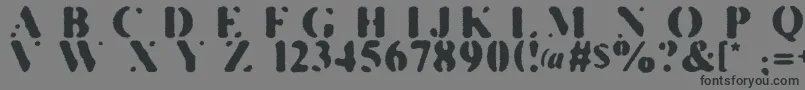 フォントKillTheHippies – 黒い文字の灰色の背景