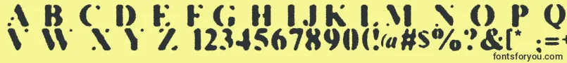 KillTheHippies Font – Black Fonts on Yellow Background