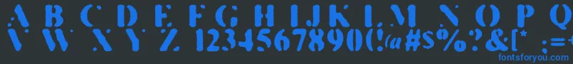 KillTheHippies Font – Blue Fonts on Black Background