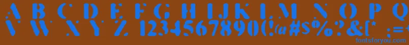 KillTheHippiesフォントについての詳細 フォントKillTheHippies – 茶色の背景に青い文字