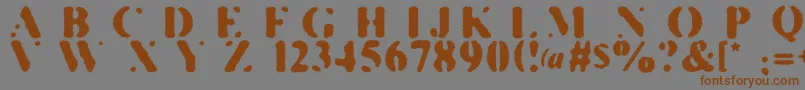 KillTheHippies Font – Brown Fonts on Gray Background