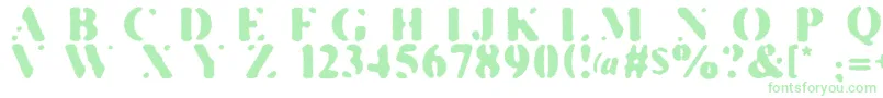 KillTheHippiesフォントについての詳細 フォントKillTheHippies – 白い背景に緑のフォント