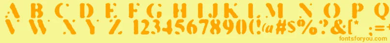 En savoir plus sur la police KillTheHippies Police KillTheHippies – polices orange sur fond jaune