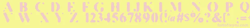 KillTheHippies Font – Pink Fonts on Yellow Background