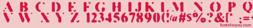 KillTheHippies Font – Red Fonts on Pink Background