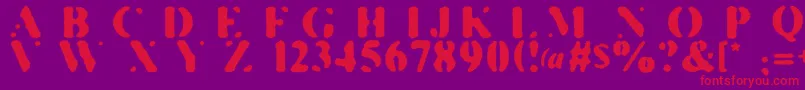 KillTheHippies Font – Red Fonts on Purple Background