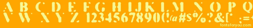 KillTheHippies Font – Yellow Fonts on Orange Background