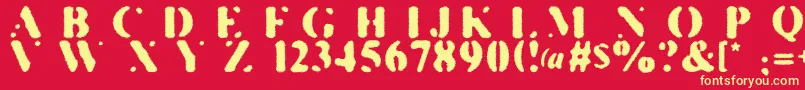 KillTheHippies Font – Yellow Fonts on Red Background
