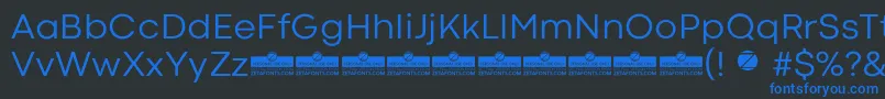 CodecColdNewsTrial Font – Blue Fonts on Black Background