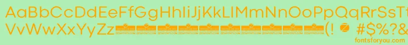 CodecColdNewsTrial Font – Orange Fonts on Green Background