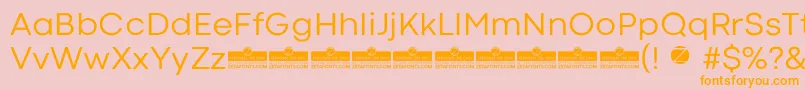 CodecColdNewsTrial Font – Orange Fonts on Pink Background