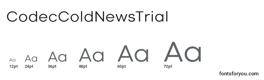 CodecColdNewsTrial Font Sizes